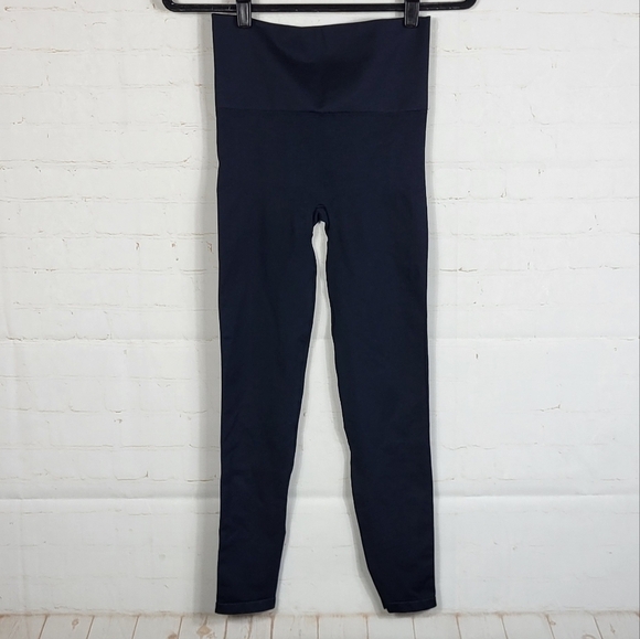 BLANQI Maternity Everyday Hipster Support Seamless Leggings Navy Blue Small - Picture 2 of 5